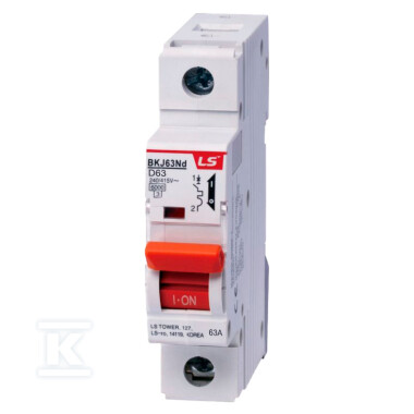 Автоматичний вимикач надструму, 6kA - BKJ63ND 1P D63