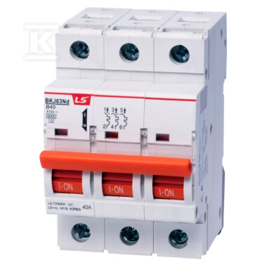 Автоматичний вимикач надструмового - BKJ63ND 3P B40