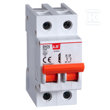Автоматичний вимикач надструму, 6kA - BKN 2P D25A