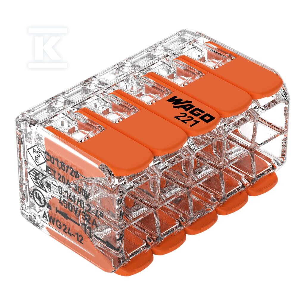 З'єднувальна клема з важелем, для всіх - 221-420