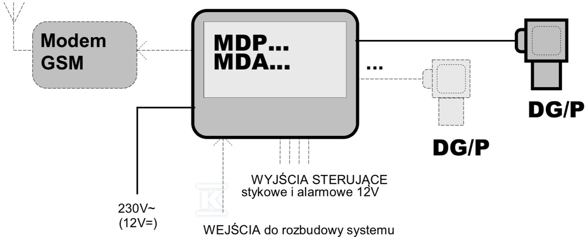 Detektor gazów DG-P1KL/N gazy palne - DG-P1KL/N