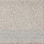 Gres techniczny - stopnica MILTON GREY 297x297x8mm, gładki, inspiracja-kamień, matowy, szkliwiony, nierektyfikowany, gat.I, kl. ścieralności: PEI5, kl. antypoślizgowości: R11, [paczka=1,32m2=15szt.]
