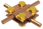 Хрестове з'єднання 4-отворові 2-пластинчасте (мідь) /CU/