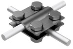 Хрестове з'єднання 4-отворові 2-пластинчасте, (нержавіюча сталь) /IN/
