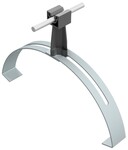 Універсальне кріплення "гусяча шия" з чорною стійкою (пластик / оцинкована сталь) /TW/OC/