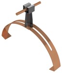 Універсальний гнучкий кронштейн з опорою чорного кольору (пластик / мідь) /TW/CU/