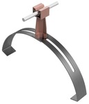 Універсальний гнучкий кронштейн зі стовпчиком цегляного кольору (пластик / нержавіюча сталь) /TW/IN/