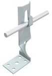 Кутовий кронштейн затискач з різьбою h=7см (оцинкована сталь) /OC/