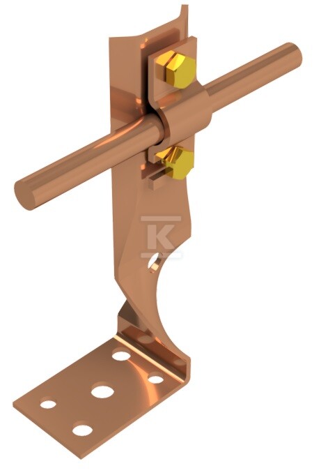 Uchwyt kątowy z blaszką skręt h=7cm - AH05082