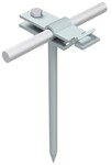 Універсальний кріпильний кронштейн забивний h=8cm до 30mm (оцинкована сталь) /OC/