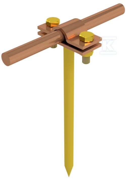 Uchwyt na drut wbijany h=33cm (miedź) - AH07362