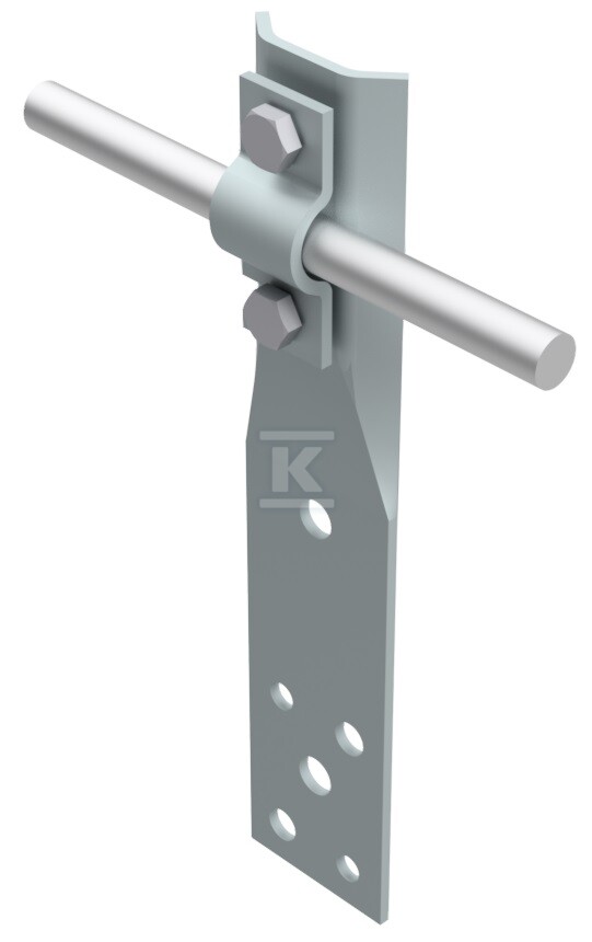 Uchwyt prosty z blaszką h=6cm (stal - AH11021