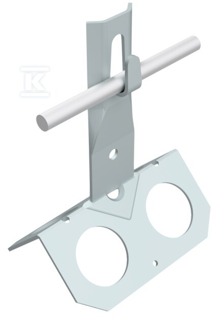 Uchwyt szczytowy zacisk, daszek h=8cm - AH21051