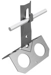 Верхній затискний тримач, козирок h=8cm (нержавіюча сталь) /IN/
