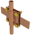 Заземлювальне з'єднання 2-пластинчасте стрижень B до 40mm Ø20mm (мідь) /CU/