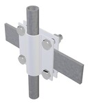 З'єднувач заземлення 2-пластинчастий стрижень B до 40мм Ø20мм (алюміній) /AL/