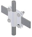 Заземлювальне з'єднання 2-пластинкове B до 40мм Ø20мм (алюміній) /AL/