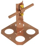 Кріплення на клейкій основі з металевою основою з отворами з пластиною h=15cm (мідь) /CU/