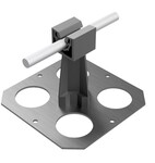 Кріплення на клейкій основі з металевою основою з отворами, чорний колір (пластик / нержавіюча сталь) /TW/IN/