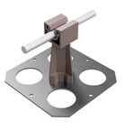 Кріплення приклеюване з металевою основою з отворами, бронзове (пластик / нержавіюча сталь) /TW/IN/