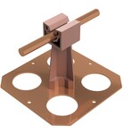 Клейовий тримач з металевою основою з отворами, цегляний (пластик / мідь) /TW/CU/