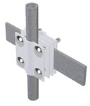 З'єднувач заземлення 4-пластинчастий малий B до 30мм Ø20мм (алюміній) /AL/