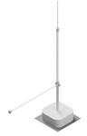 Мачта вільностояча ізольована одинарна для відвідів віддалених h=2000mm подвійний обтяжувач