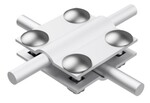 Хрестове з'єднання 4-отворові 2-пластинкове B до 30mm (алюміній) /AL/