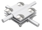 Хрестове з'єднання 4-отворові 3-пластинчасте B для 30mm (алюміній) /AL/