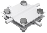 Хрестове з'єднання 4-отворові 2-пластинчасте B до 40мм (алюміній) /AL/