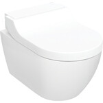 Urządzenie WC z funkcją higieny intymnej Geberit AquaClean Tuma Comfort, wisząca miska WC: Miska ustępowa: biały / KeraTect, Panel dekoracyjny: szkło białe