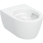 Wisząca miska WC Geberit iCon, lejowa, krótka, ukryte mocowania, TurboFlush: T=49cm, Biały / KeraTect