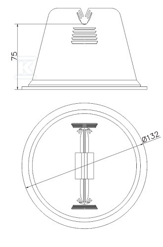 Uchwyt betonowy w tworzywie, h=7,5cm - AH12140A