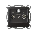 Розетка RTV-DATA — антрацитова імпресія