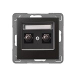 Подвійне еквіпотенційне розеткове гніздо — АНТРАЦИТОВЕ IMPRESJA