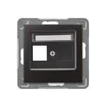 Obudowa gniazda pojedynczego typu Keystone prosta - ANTRACYT IMPRESJA