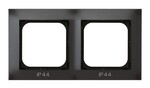 Подвійна рамка для з’єднувачів IP-44 — антрацит імпресія