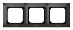 Тройна рамка для з’єднувачів IP-44 – антрацит IMPRESJA