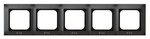 П’ятикратна рамка для з’єднувачів IP-44 — АНТРАЦИТ ІМПРЕСІЯ