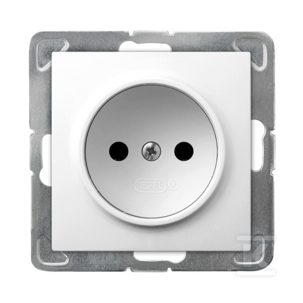 Одинарна розетка без заземлення — БІЛИЙ - GP-1Y/M/00