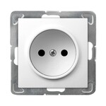 Одинарна розетка без заземлення — БІЛИЙ ІМПРЕС