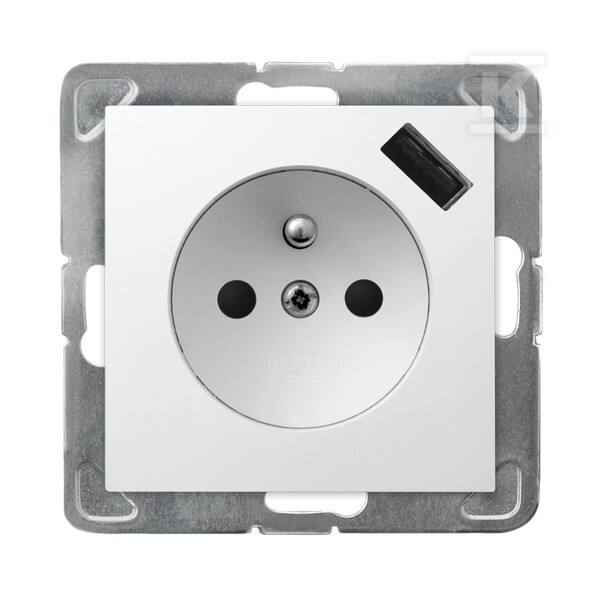 Одинарне гніздо з заземленням із - GP-1YZPUSB/M/00