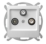 Розетка RTV-SAT з двома вихідами SAT — білий