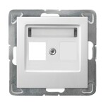 Корпус одинарного розеткового модуля типу Keystone простий — БІЛИЙ ІМПРЕСІЯ