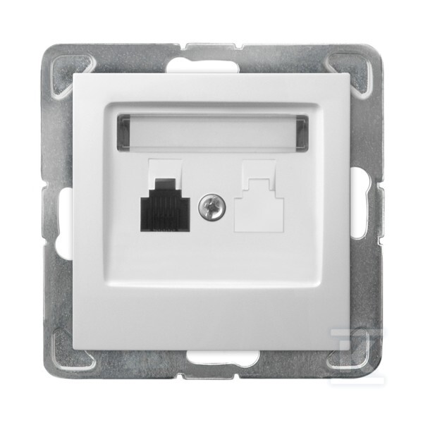 Одинарний телефонний розет — БІЛИЙ - GPT-1Y/M/00