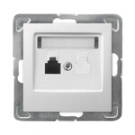 Одинарний телефонний розет — БІЛИЙ