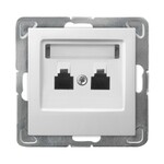 Подвійне незалежне телефонне гніздо — БІЛИЙ IMPRESJA