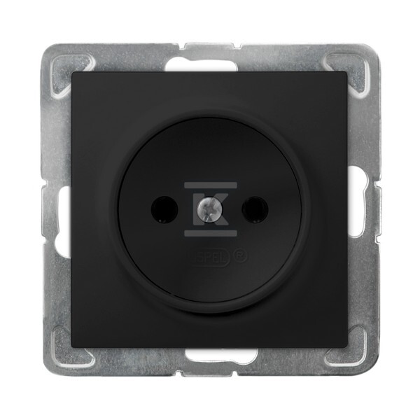 Одинарна розетка — матовий чорний - GP-1Y/M/33