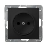 Одинарна розетка — матовий чорний IMPRESJA GP-1Y/M/33