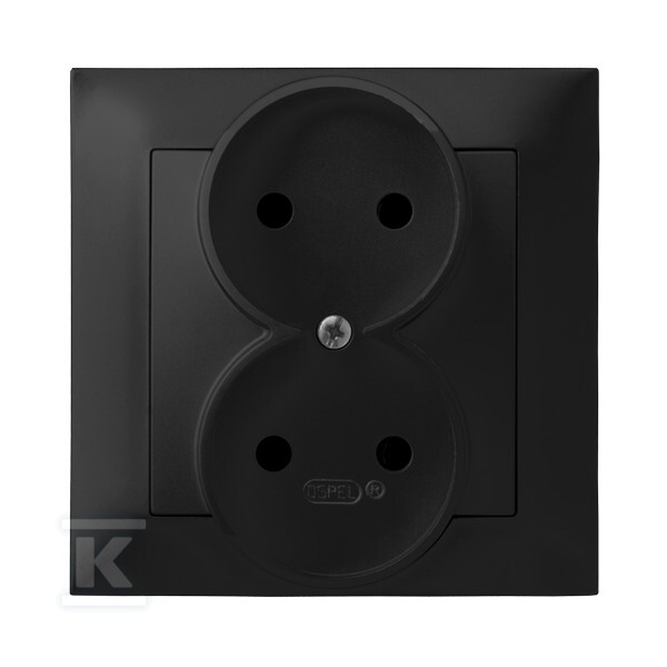 Подвійна розетка з рамкою — матовий - GP-2Y/33